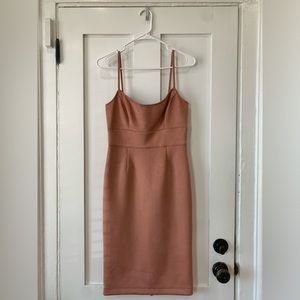 Beautiful BCBG Maxazria “Alese” dress in rosedawn. Form fitting showstopper.